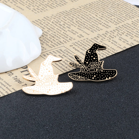 Funny Witch Hats Enamel Brooches