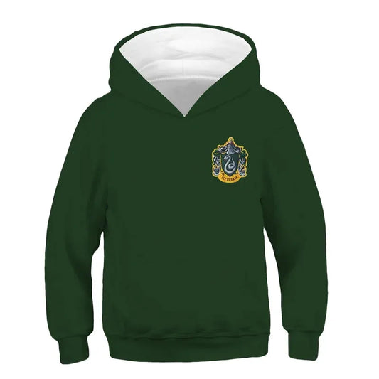 Inspired Slytherin, Hufflepuff & Ravenclaw Hooded Sweatshirts
