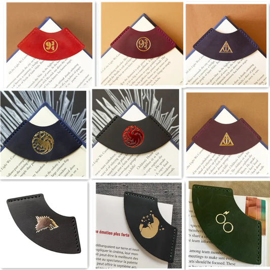 Harries Leather Bookmark – Magic Runes & Deathly Hallows Hot Stamping Design
