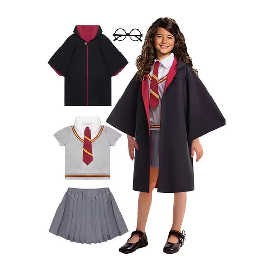4PCS Kids Wizard Cosplay Costume Set