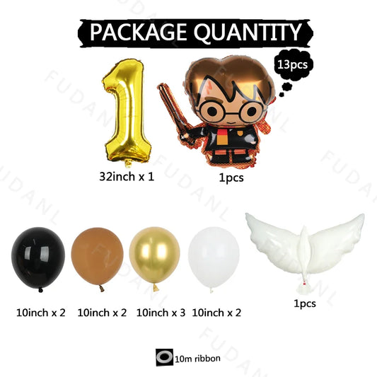 13PCS Harry Potter-Themed Balloon Set