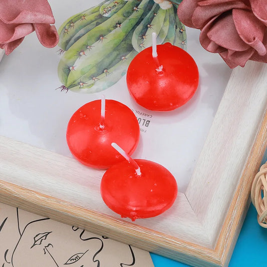 6/10/16PCS Unscented Floating Disc Candles