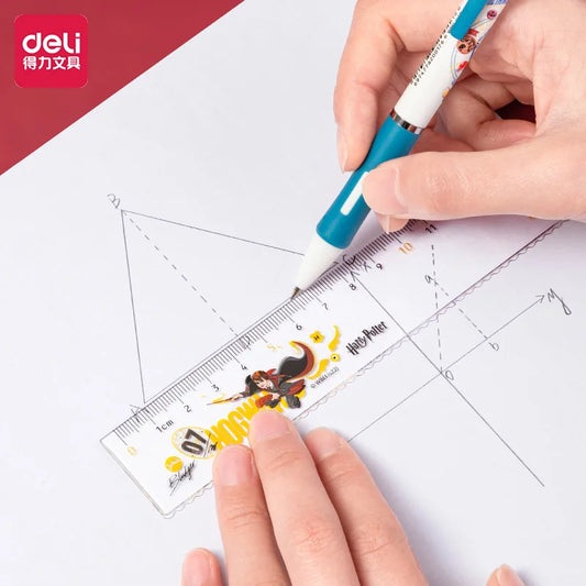 3Pcs DELI 79755 Harry Potter Geometry Ruler Set